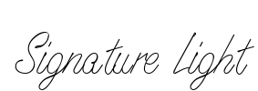 Signature Light Font Image