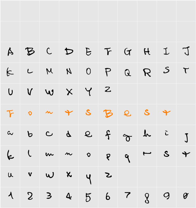 Writing Character Map