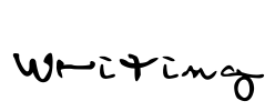 Writing Font Image