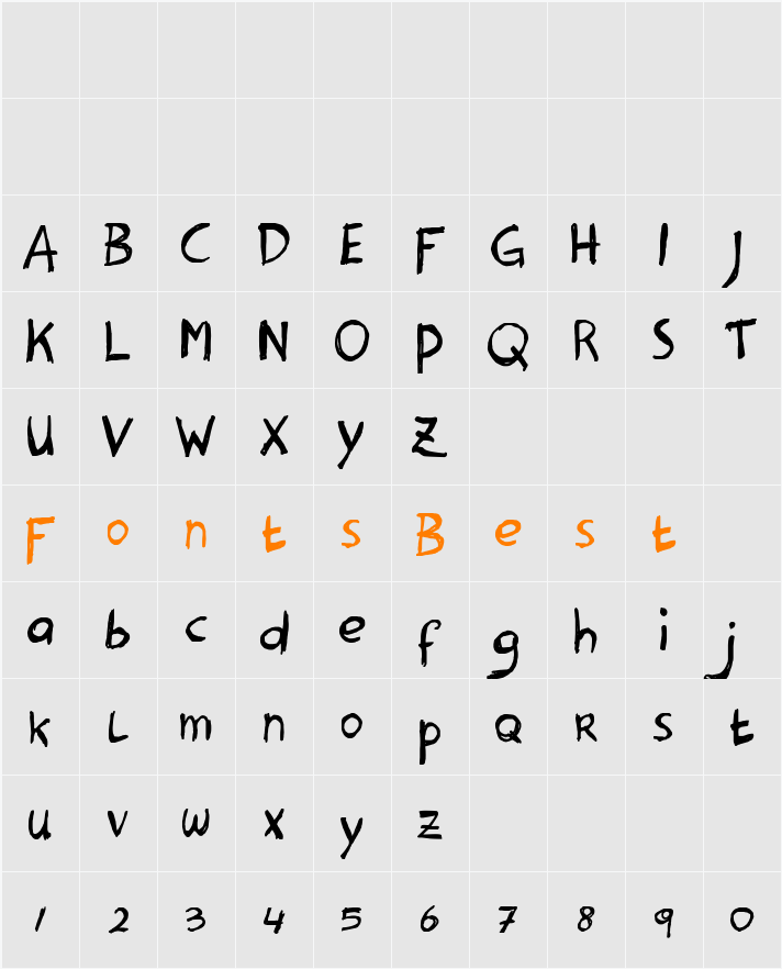Hanoded Character Map