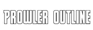 Prowler Outline Font Image