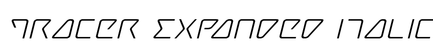 Tracer Expanded Italic Font Image