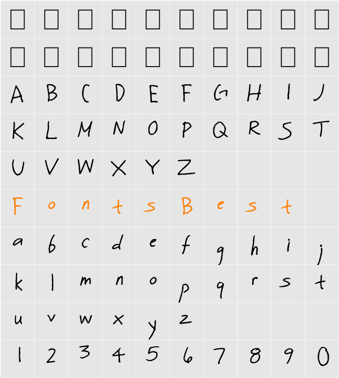 SimplyLin Character Map
