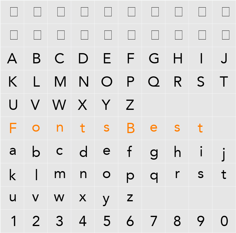 Expo SSi Character Map