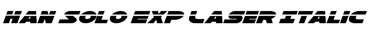 Han Solo Exp Laser Italic Font Image