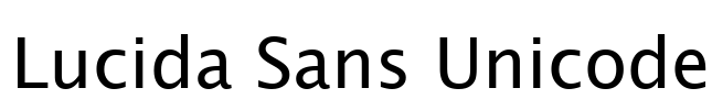 Lucida Sans Unicode
