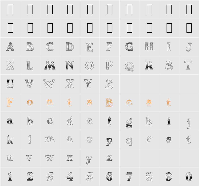 WendonLattice Becker Character Map