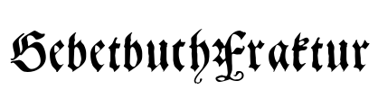 GebetbuchFraktur Font Image