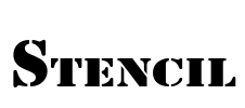 Stencil Font Image