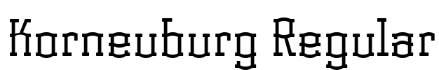 Korneuburg Regular Font Image