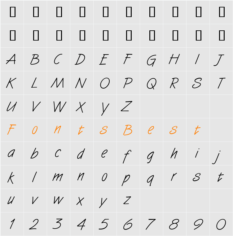 SuccotashHmk Character Map