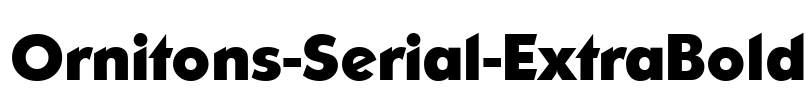 Ornitons-Serial-ExtraBold Font Image