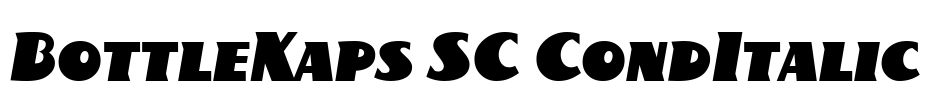 BottleKaps SC CondItalic Font Image