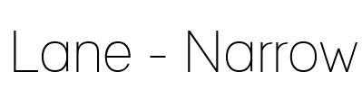 Lane - Narrow Font Image