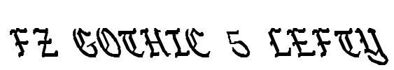 FZ GOTHIC 5 LEFTY Font Image