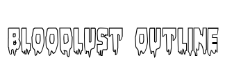 Bloodlust Outline Font Image