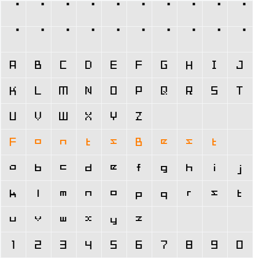 tama mini01 Character Map