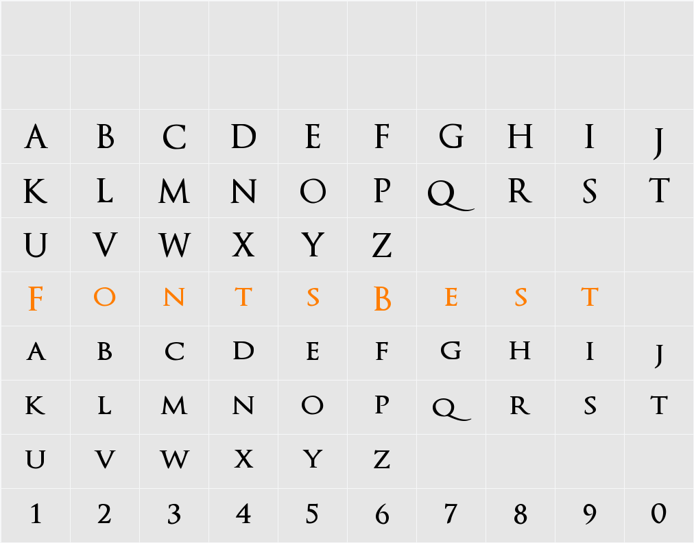 OptimusPrincepsSemiBold Character Map