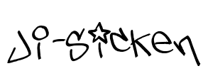 JI-Sicken Font Image