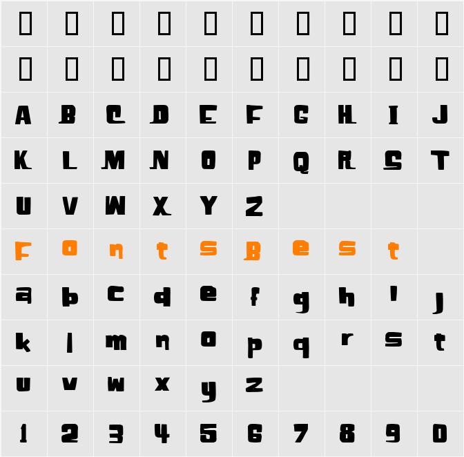 ElHombre Character Map
