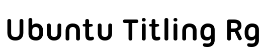 Ubuntu Titling Rg Font Image
