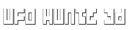 UFO Hunte 3D Font Image