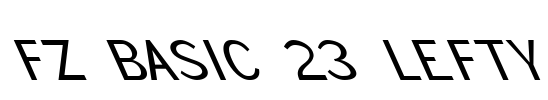 FZ BASIC 23 LEFTY Font Image