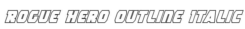 Rogue Hero Outline Italic Font Image