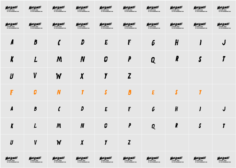 Mars Attacks Character Map