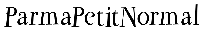 ParmaPetitNormal Font Image