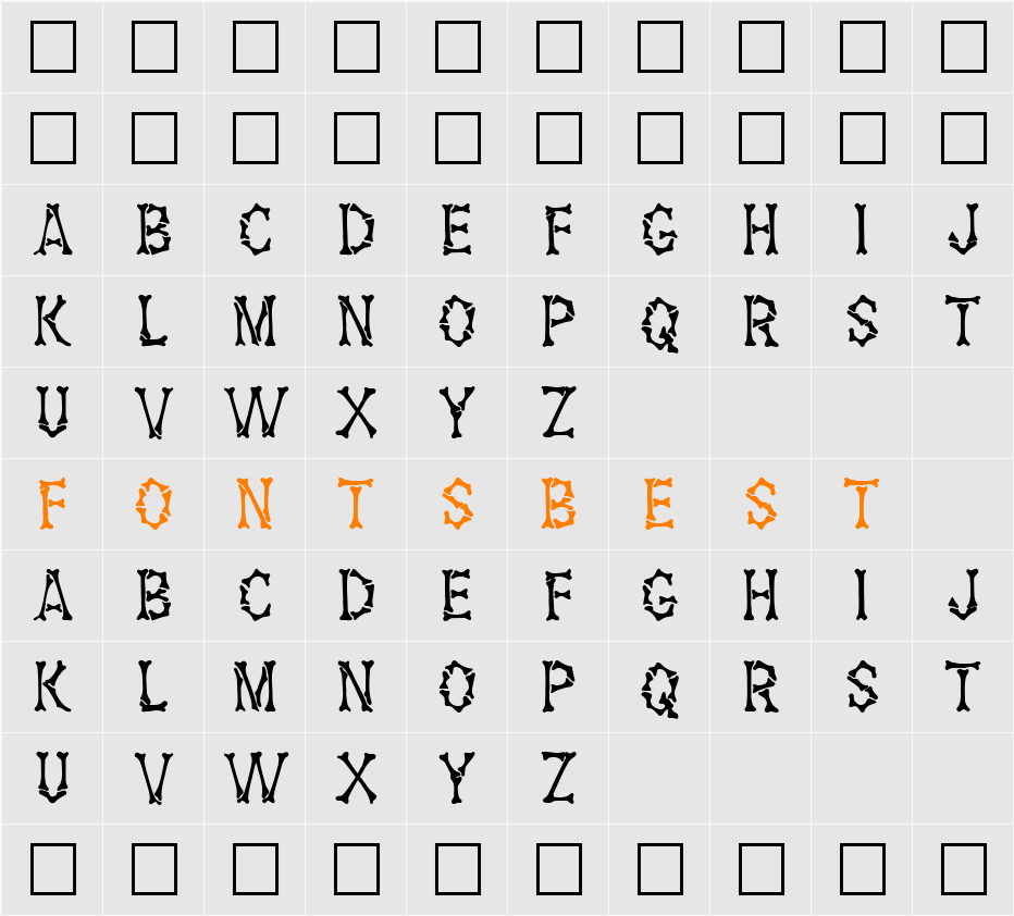Headhunter Character Map