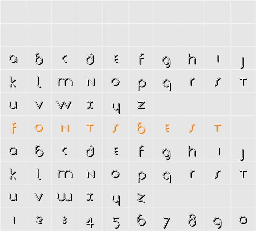 TschicholdsShades Character Map