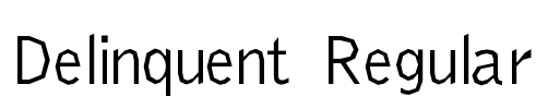Delinquent Regular Font Image