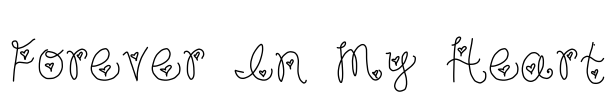 Forever In My Heart Font Image