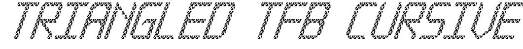 Triangled tfb cursive