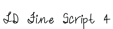 LD Fine Script 4 Font Image