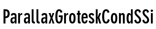 ParallaxGroteskCondSSi Font Image