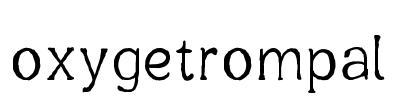 Oxygetrompal Font Image