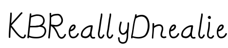 KBReallyDnealie Font Image