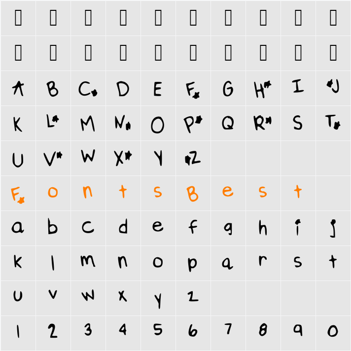 DreamOnAStar Character Map