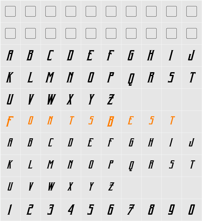 Harker Character Map