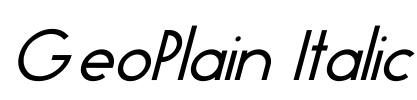 GeoPlain Italic