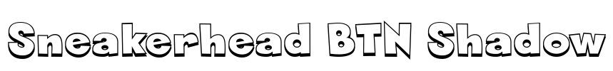 Sneakerhead BTN Shadow Font Image
