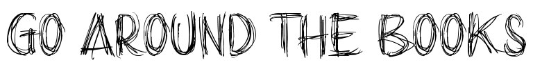 go around the books Font Image
