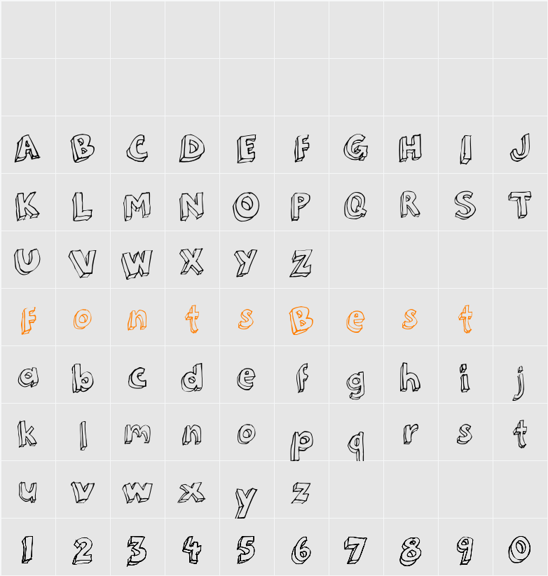 3Dumb Character Map