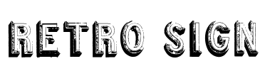 Retro sign Font Image