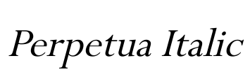 Perpetua Italic