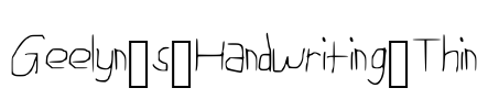 Geelyn_s_Handwriting_Thin Font Image