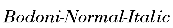 Bodoni-Normal-Italic Font Image