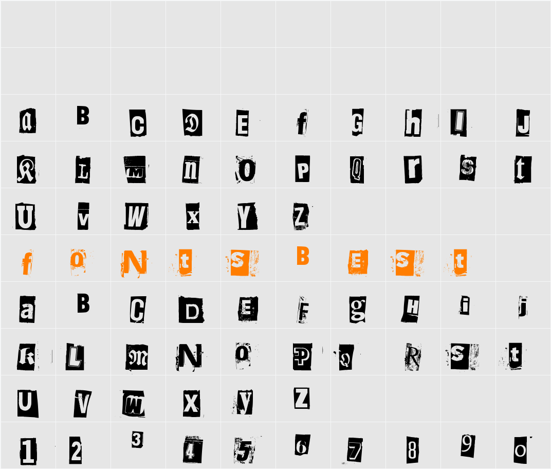 Liima, paperi, sakset 2 Character Map